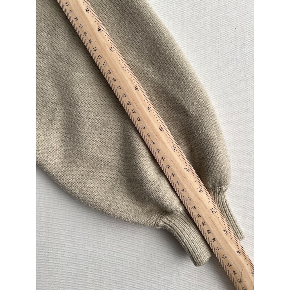 Fear of God Essentials Cardigan Womens XS Beige Zip Up Minimal Logo Cozy - Picture 7 of 13